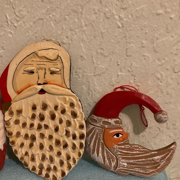 17 Vintage Christmas Santa Decorations/Ornaments Ceramic, Wooden & Hand Painted - Picture 16 of 16